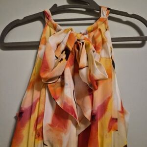 Nine West Vibrant Orange and Subtle Gray Dress